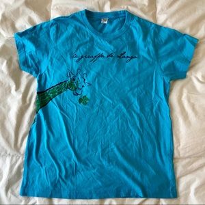 Roly Short sleeve Tee Blue Giraffe Size 10